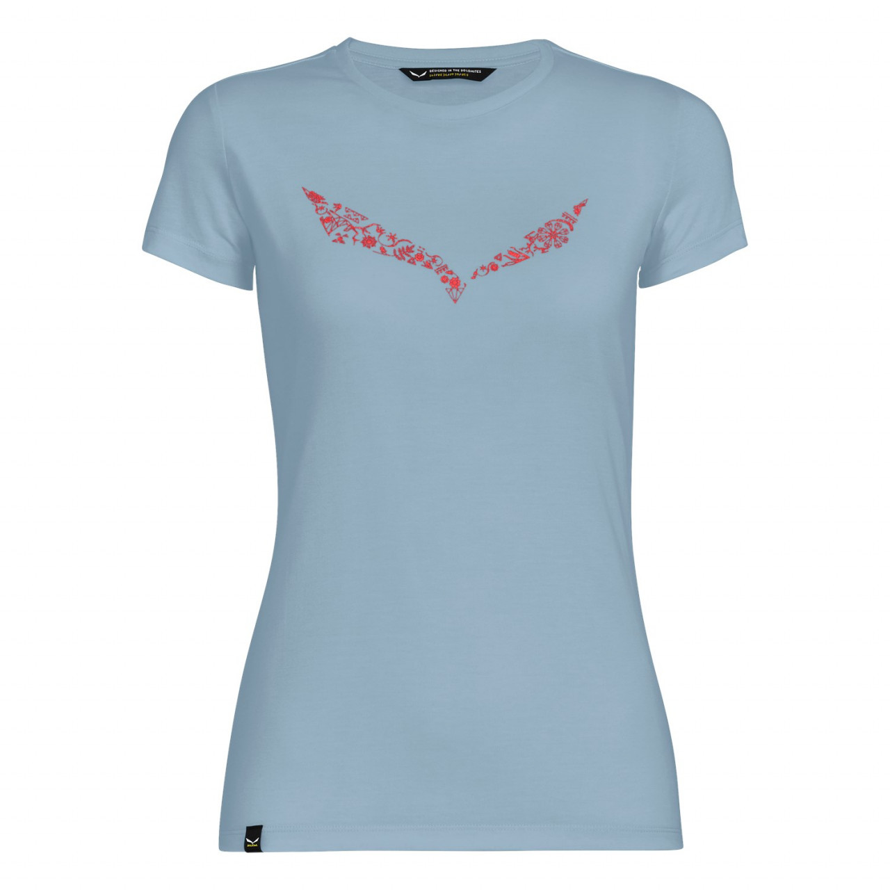 Camisetas Mujer Chile - Salewa Solidlogo Dri-Release® - Gris/Azules - YNRD-14607